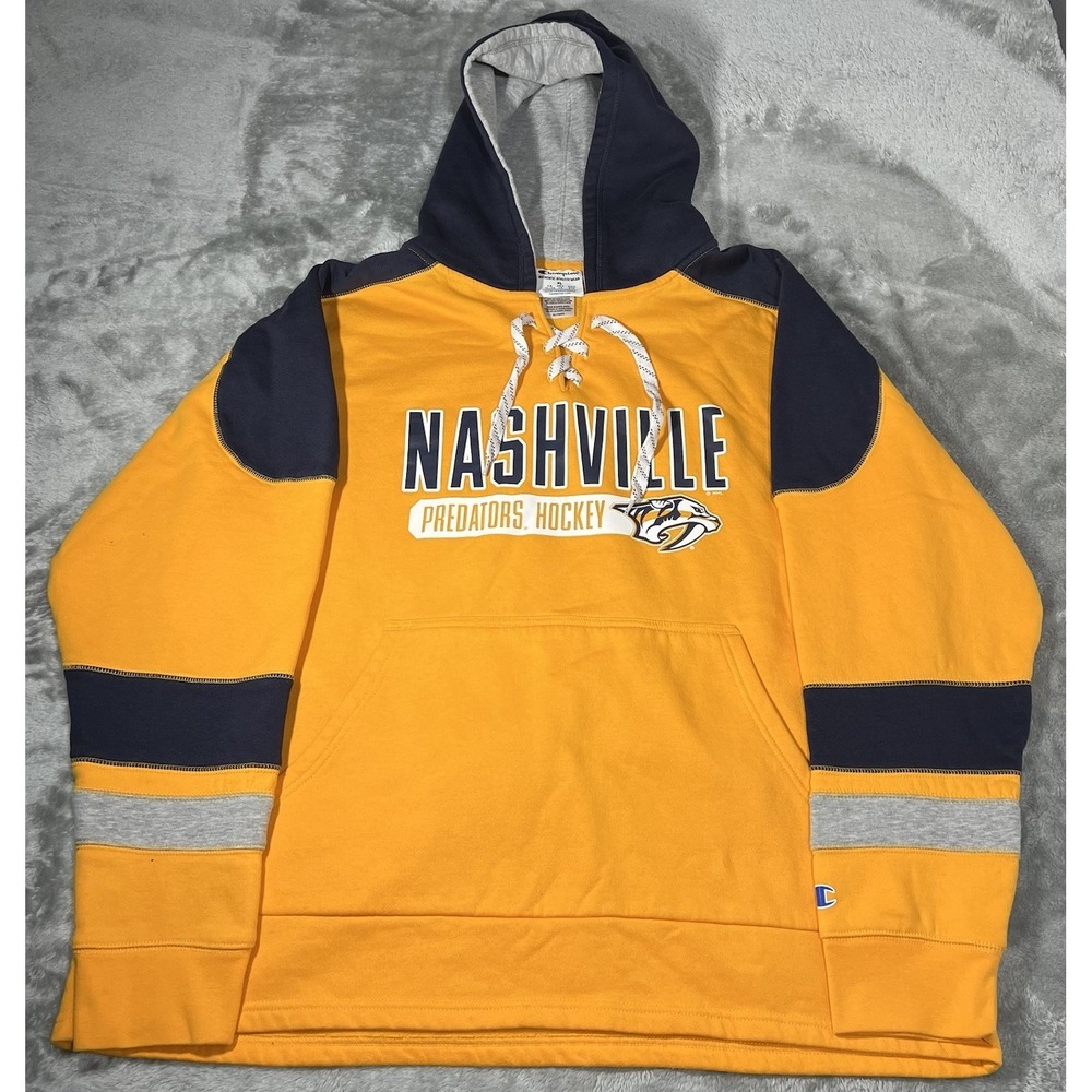 Nashville Predators Hoodie Size XL Champion Team Pullover Jersey NHL